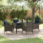 Conjunto de Comedor de Jardín 5 pcs Gris ratán sintético