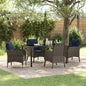 Conjunto de Comedor de Jardín 5 pcs Gris ratán sintético