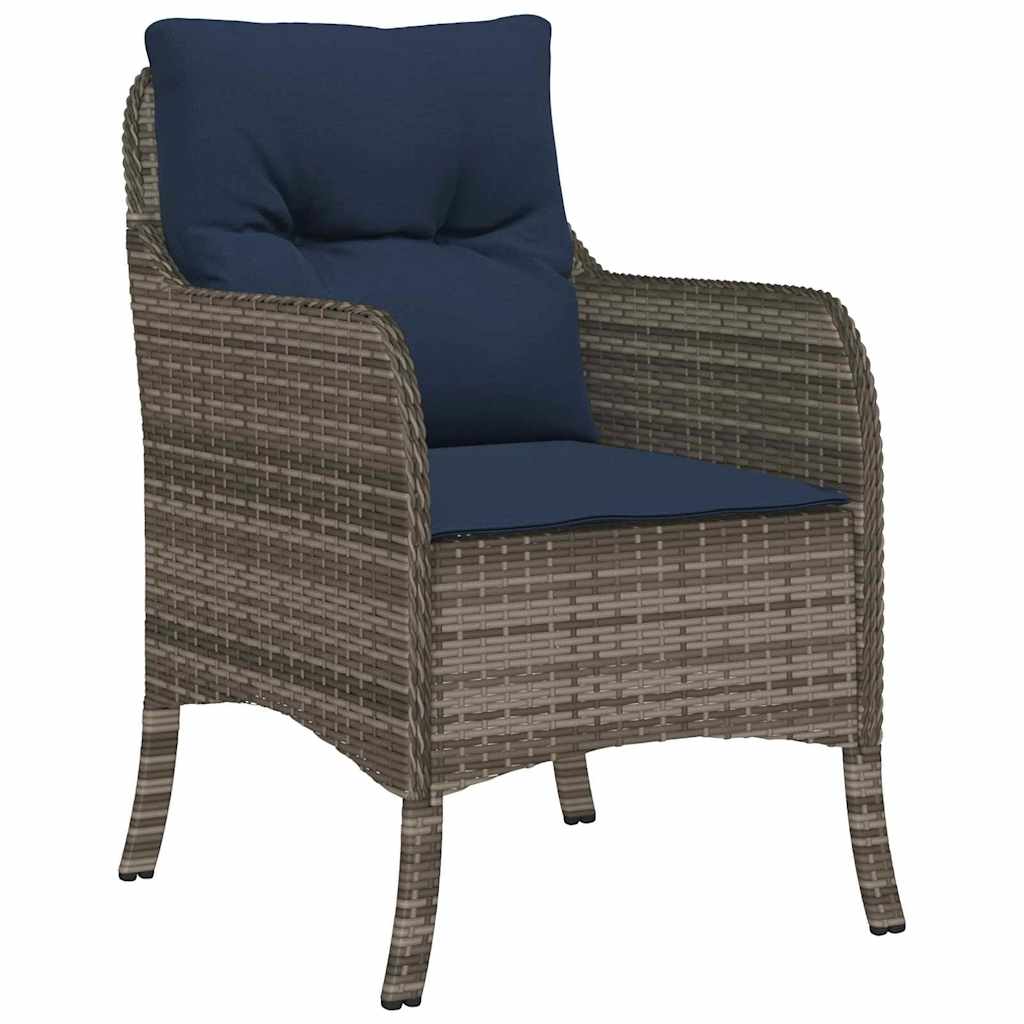 Conjunto de Comedor de Jardín 9 pcs Gris ratán sintético