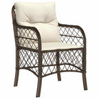 Conjunto de Comedor de Jardín 7 pcs Marrón ratán sintético