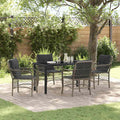 Conjunto de Comedor de Jardín 5 pcs Gris ratán sintético