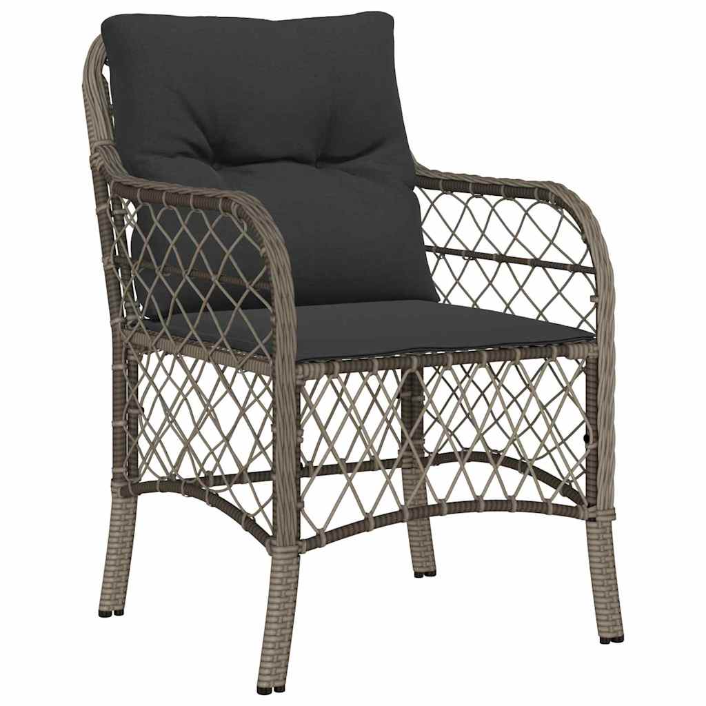 Conjunto de Comedor de Jardín 7 pcs Gris ratán sintético
