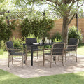 Conjunto de Comedor de Jardín 5 pcs Gris Claro ratán sintético