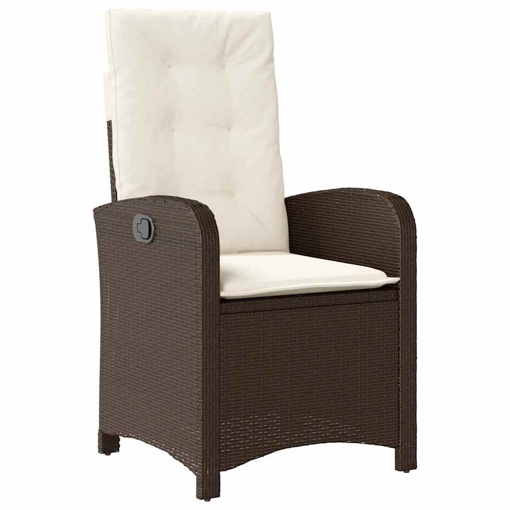 Conjunto de Comedor de Jardín 5 pcs Marrón ratán sintético