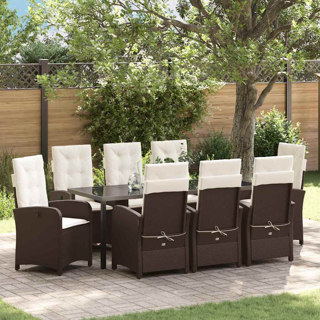Conjunto de Comedor de Jardín 7 pcs Negro