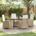 Conjunto de Comedor de Jardín 3 pcs Negro