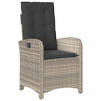 Conjunto de Comedor de Jardín 7 pcs Gris Claro ratán sintético