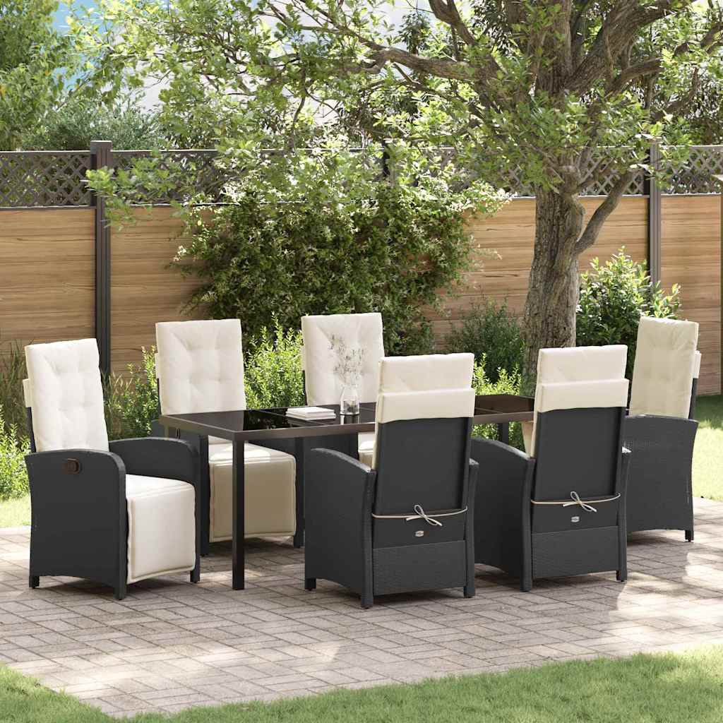 Conjunto de Comedor de Jardín 3 pcs Beige ratán sintético