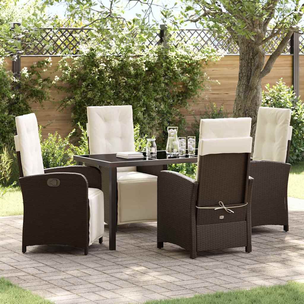 Conjunto de Comedor de Jardín 3 pcs Beige ratán sintético