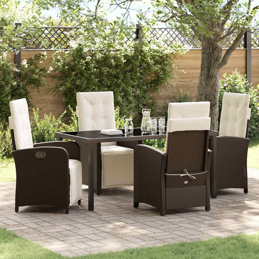 Conjunto de Comedor de Jardín 3 pcs Beige ratán sintético