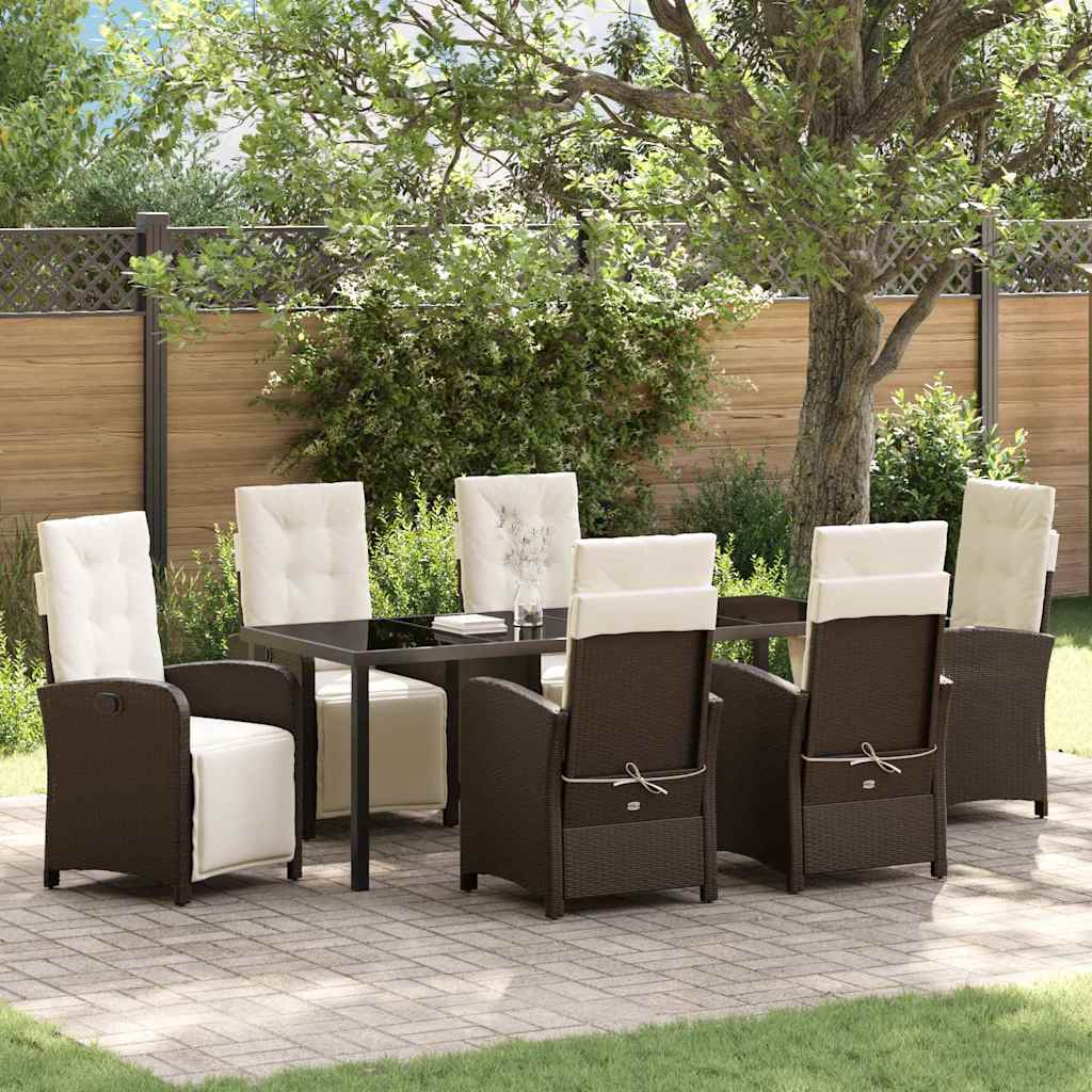 Conjunto de Comedor de Jardín 3 pcs Beige ratán sintético