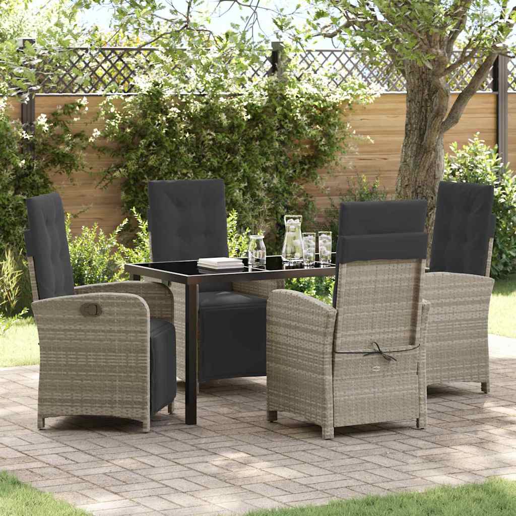 Conjunto de Comedor de Jardín 3 pcs Beige ratán sintético