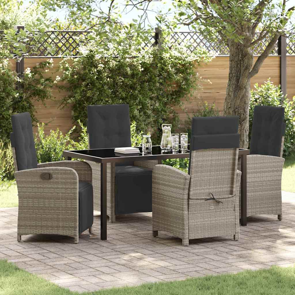 Conjunto de Comedor de Jardín 3 pcs Beige ratán sintético