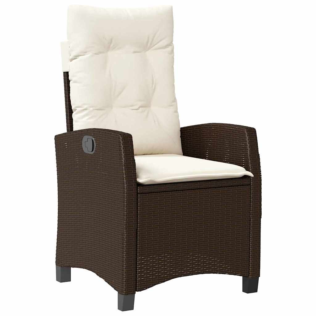 Conjunto de Comedor de Jardín 7 pcs Marrón ratán sintético