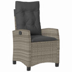Conjunto de Comedor de Jardín 3 pcs Gris ratán sintético