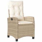 Conjunto de Comedor de Jardín 9 pcs Beige ratán sintético