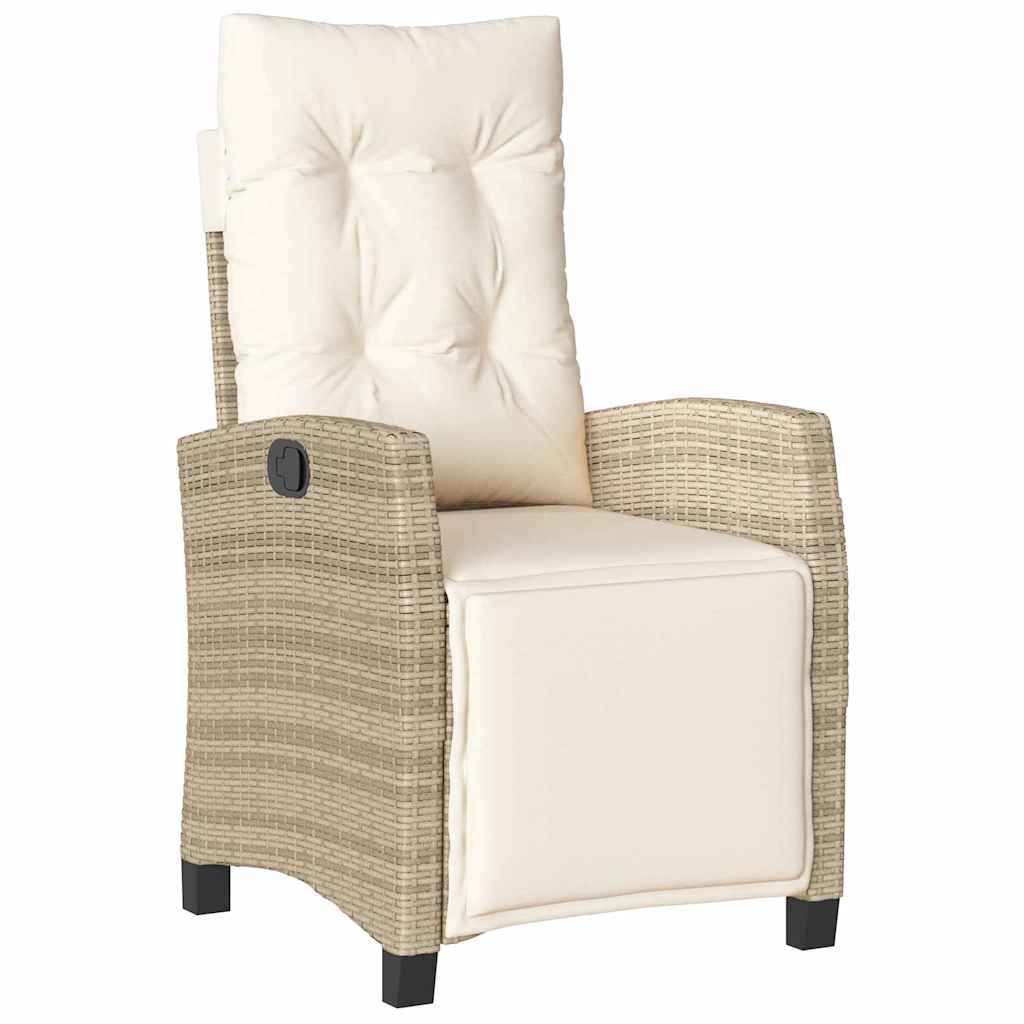 Conjunto de Comedor de Jardín 7 pcs Beige ratán sintético