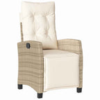 Conjunto de Comedor de Jardín 7 pcs Beige ratán sintético