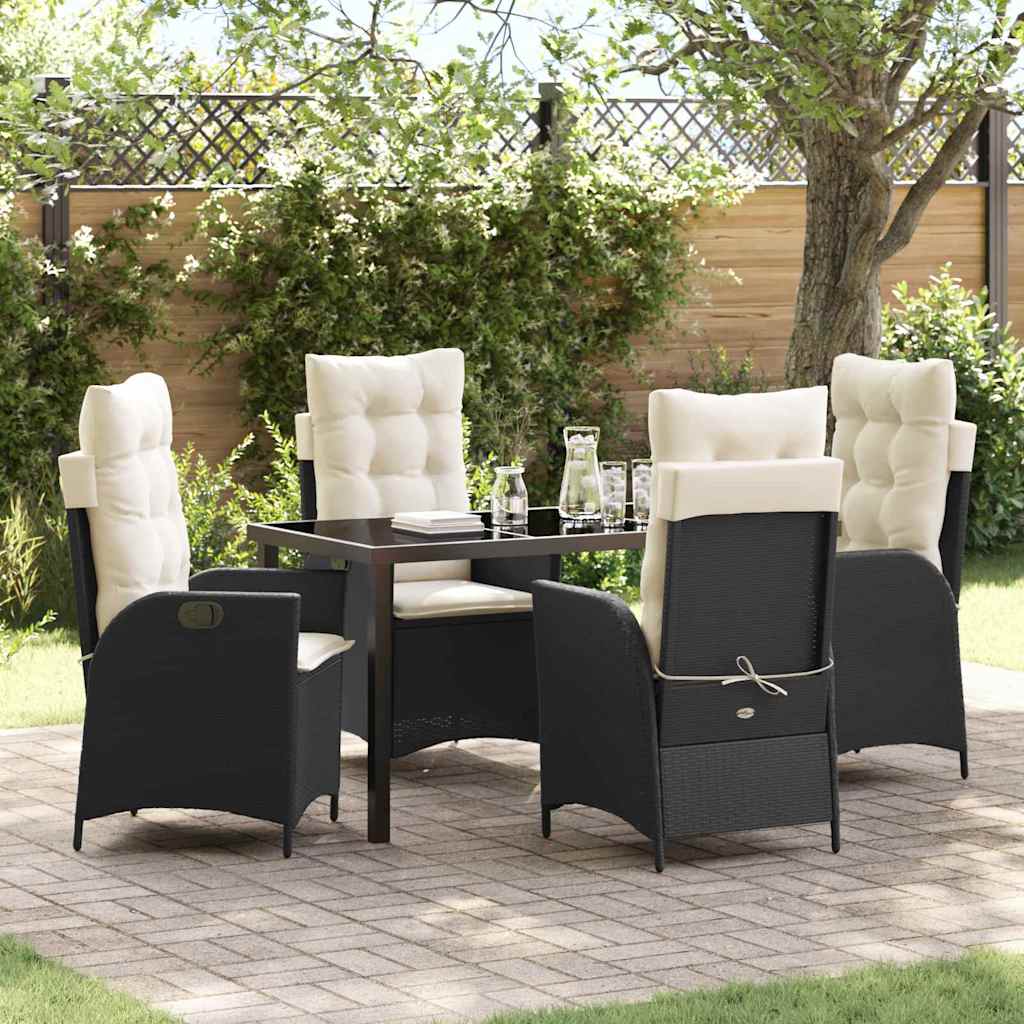 Conjunto de Refeição de Jardim 3 pçs Bege rotim sintético