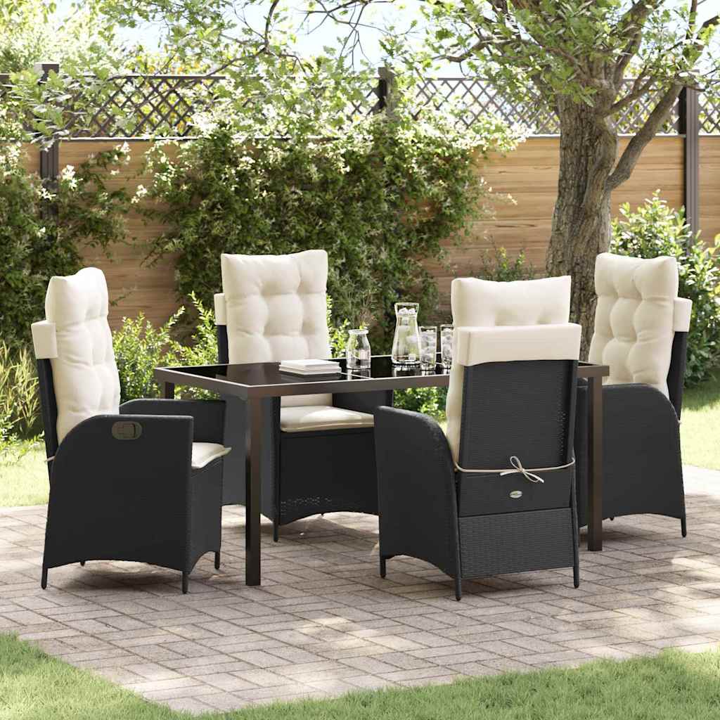 Conjunto de Refeição de Jardim 3 pçs Bege rotim sintético