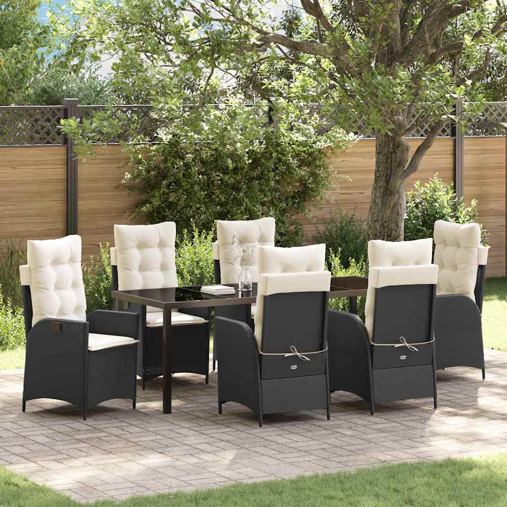 Conjunto de Refeição de Jardim 3 pçs Bege rotim sintético