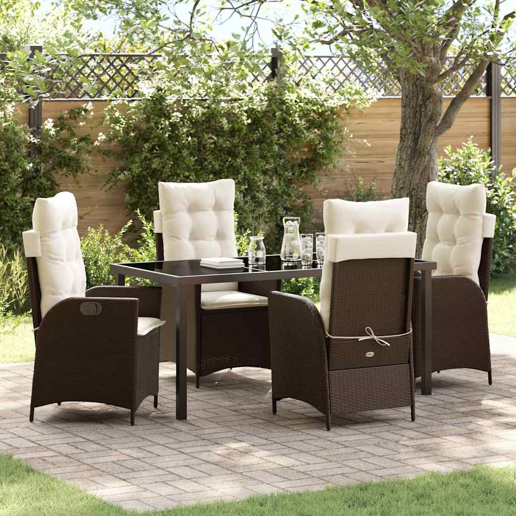Conjunto de Refeição de Jardim 3 pçs Bege rotim sintético