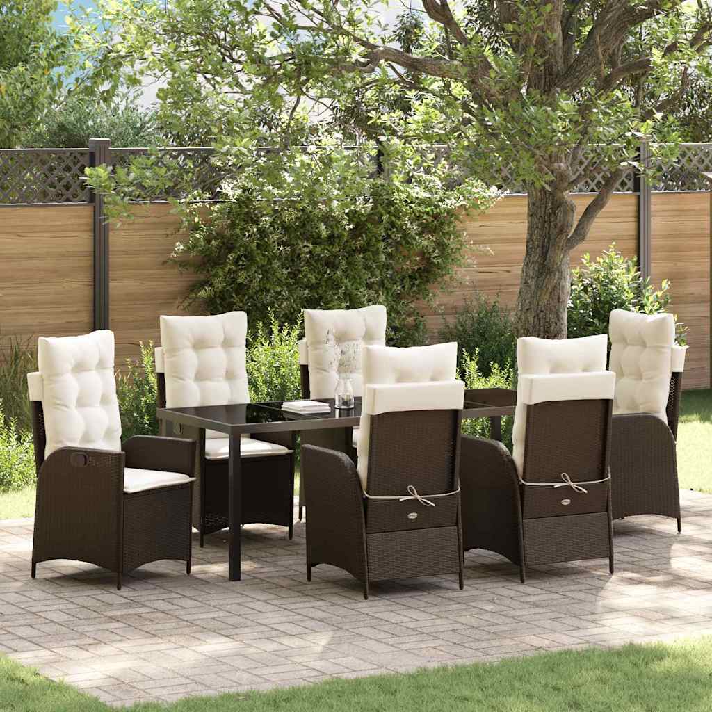 Conjunto de Refeição de Jardim 3 pçs Bege rotim sintético