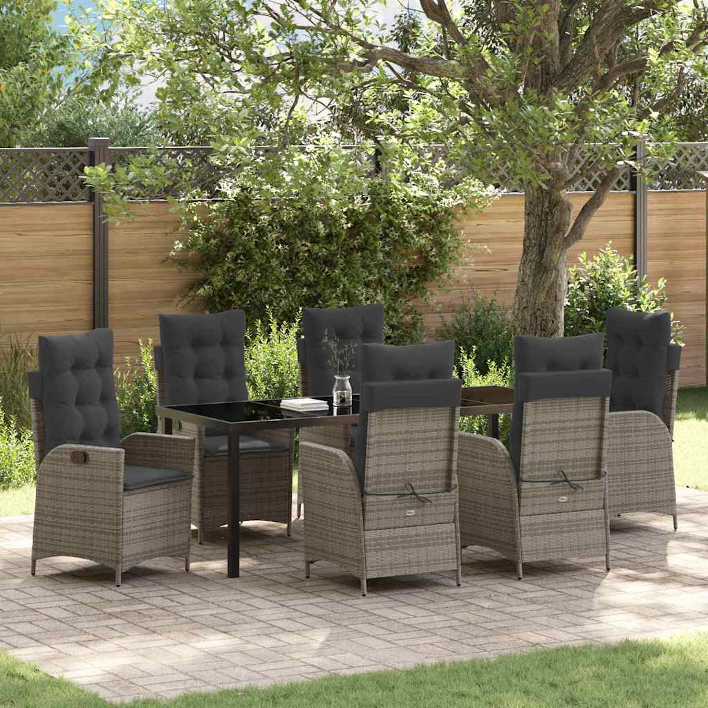 Conjunto de Refeição de Jardim 3 pçs Bege rotim sintético