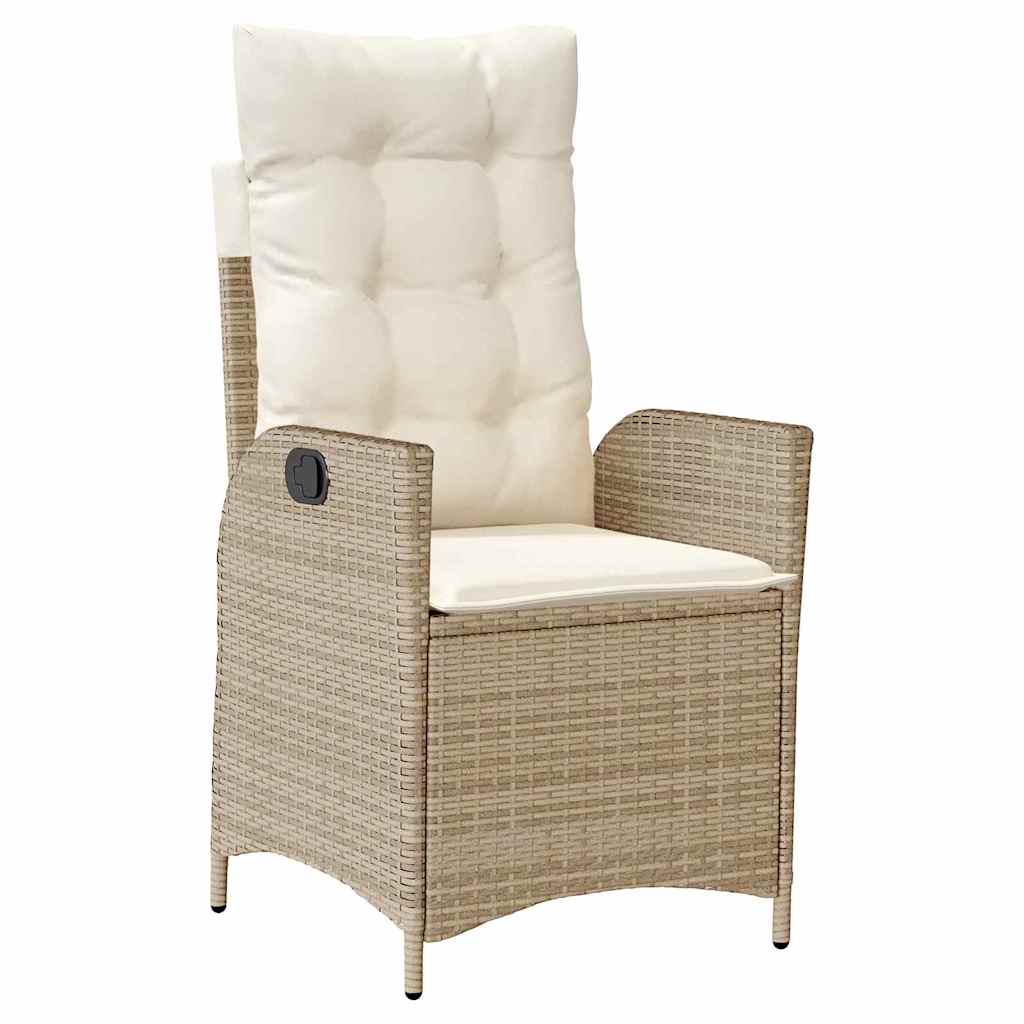 Conjunto de Comedor de Jardín 3 pcs Beige ratán sintético