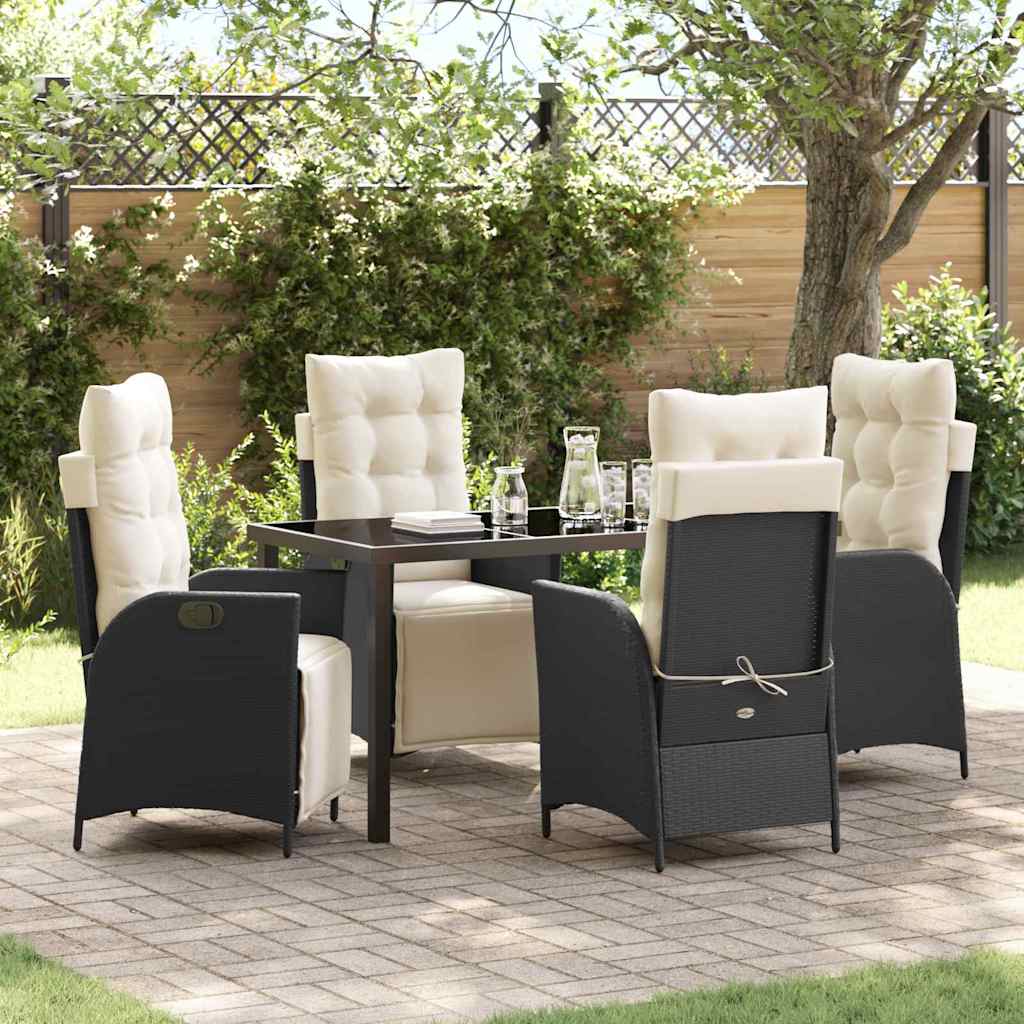 3-Piece Garden Dining Set Beige Synthetic Rattan
