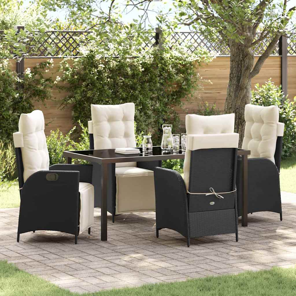3-Piece Garden Dining Set Beige Synthetic Rattan