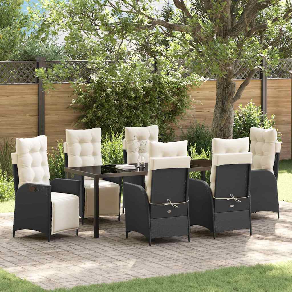 3-Piece Garden Dining Set Beige Synthetic Rattan