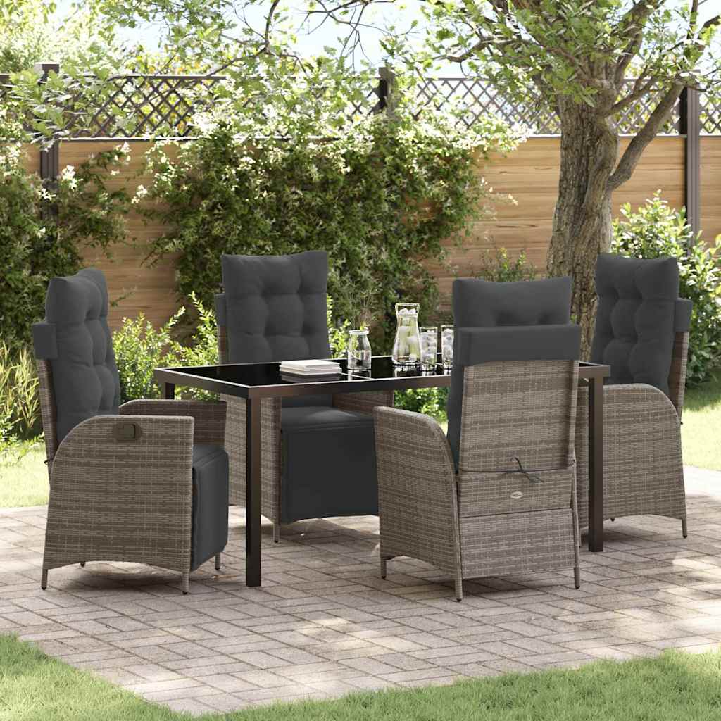 3-Piece Garden Dining Set Beige Synthetic Rattan