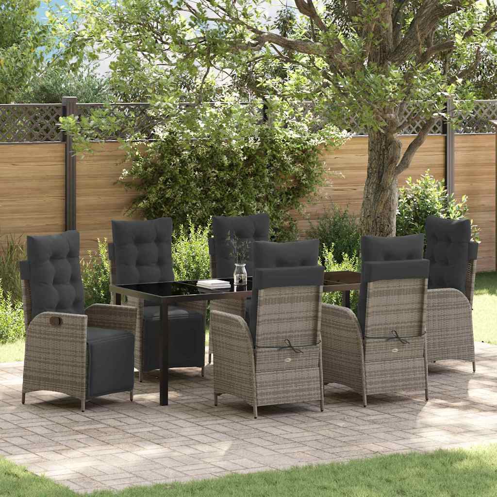 3-Piece Garden Dining Set Beige Synthetic Rattan