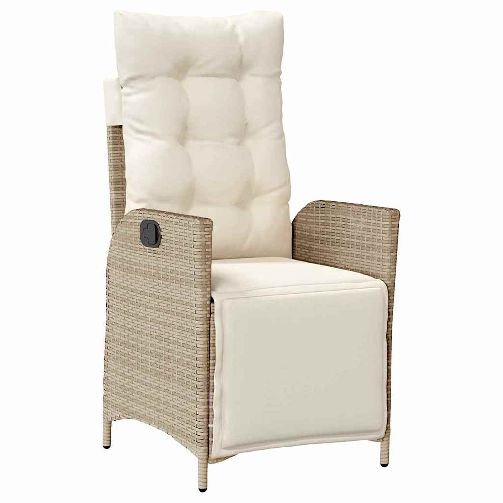 Conjunto de Comedor de Jardín 3 pcs Beige ratán sintético