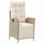 Conjunto de Comedor de Jardín 3 pcs Beige ratán sintético