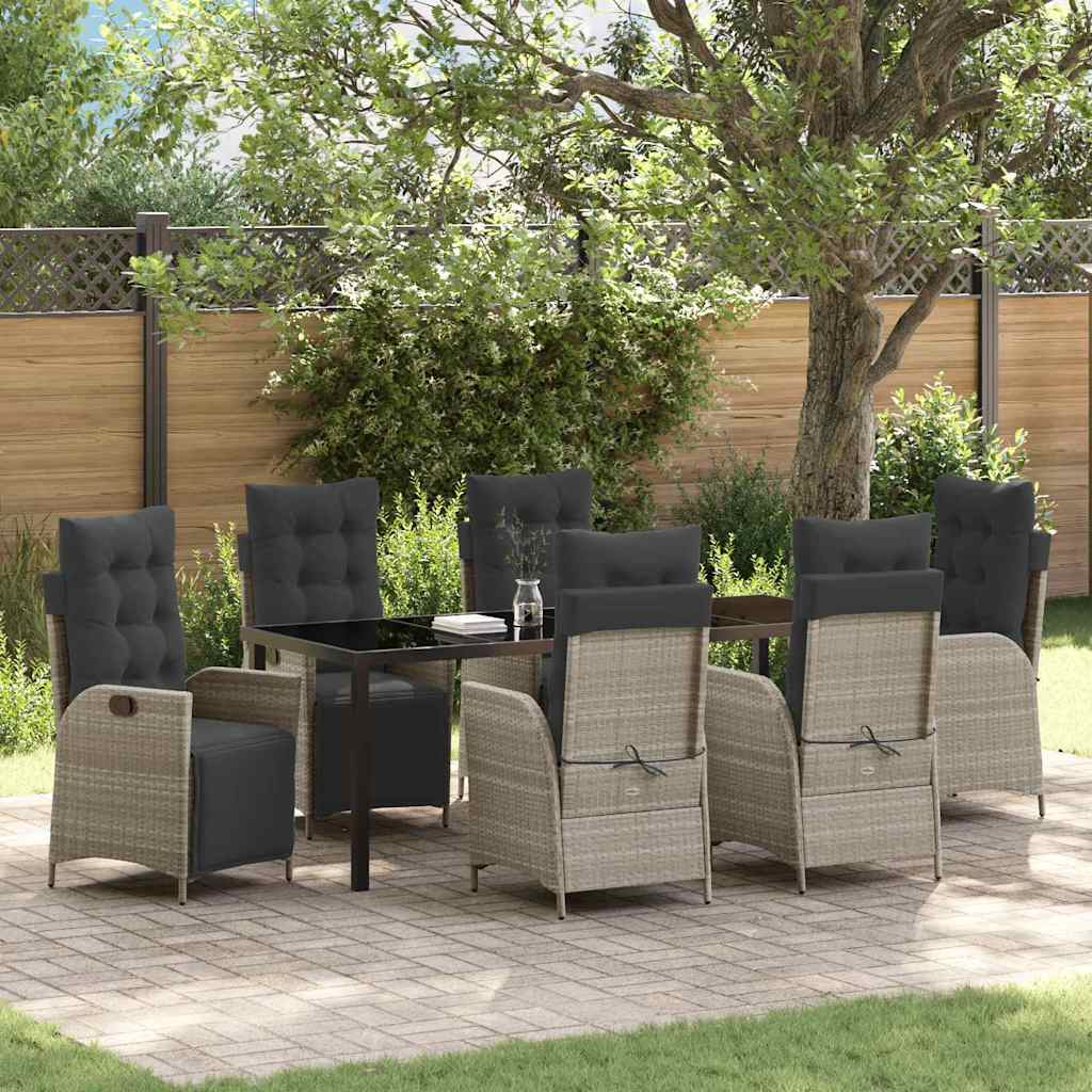 3-Piece Garden Dining Set Beige Synthetic Rattan