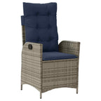 Conjunto de Comedor de Jardín 5 pcs Gris y Negro Ratán