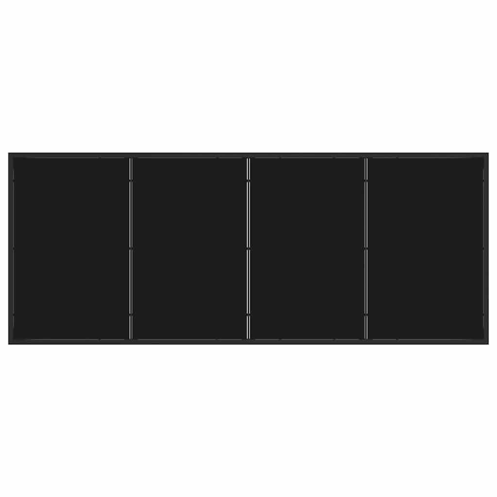 Conjunto de Comedor de Jardín 9 pcs Gris y Negro Ratán