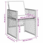 Conjunto de Comedor de Jardín 9 pcs Gris Claro ratán sintético