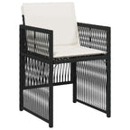 Conjunto de Comedor de Jardín 5 pcs Negro