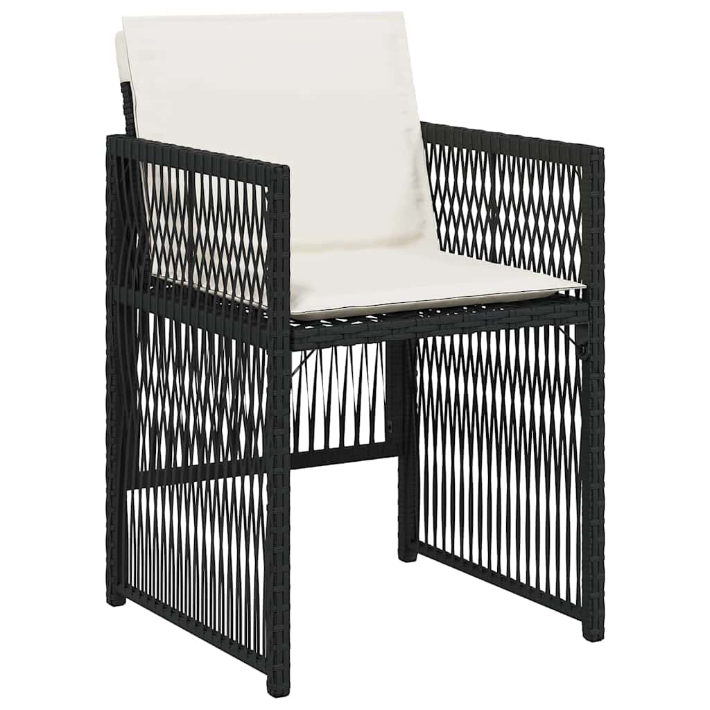 Conjunto de Comedor de Jardín 5 pcs Negro