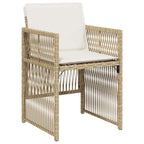 Conjunto de Comedor de Jardín 5 pcs Beige