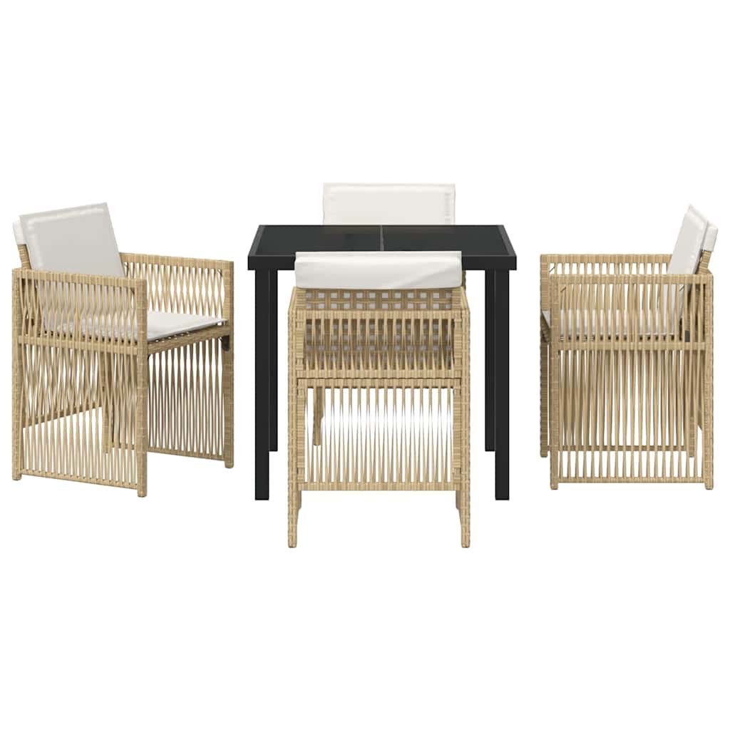 Conjunto de Comedor de Jardín 5 pcs Beige