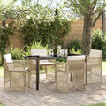 Conjunto de Comedor de Jardín 5 pcs Beige