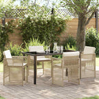 Conjunto de Comedor de Jardín 5 pcs Beige