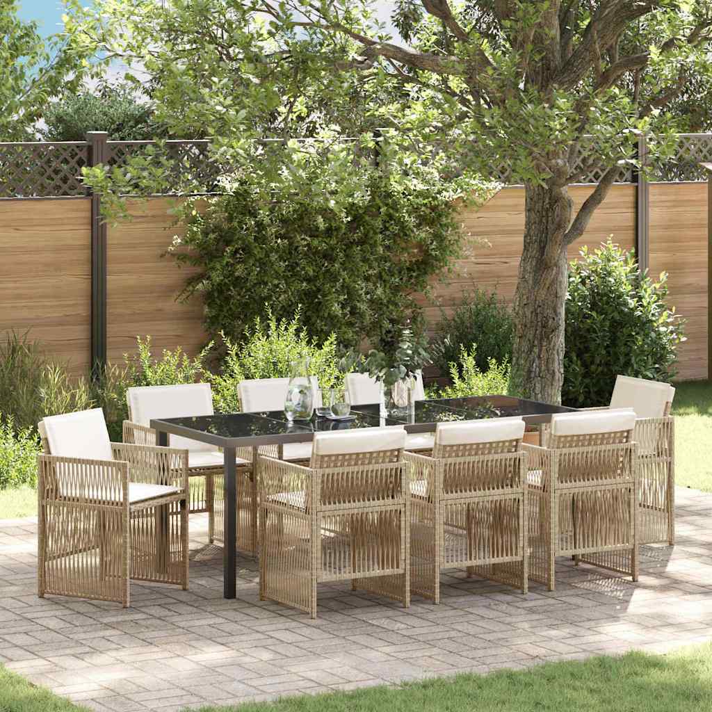 Conjunto de Comedor de Jardín 9 pcs Antracita