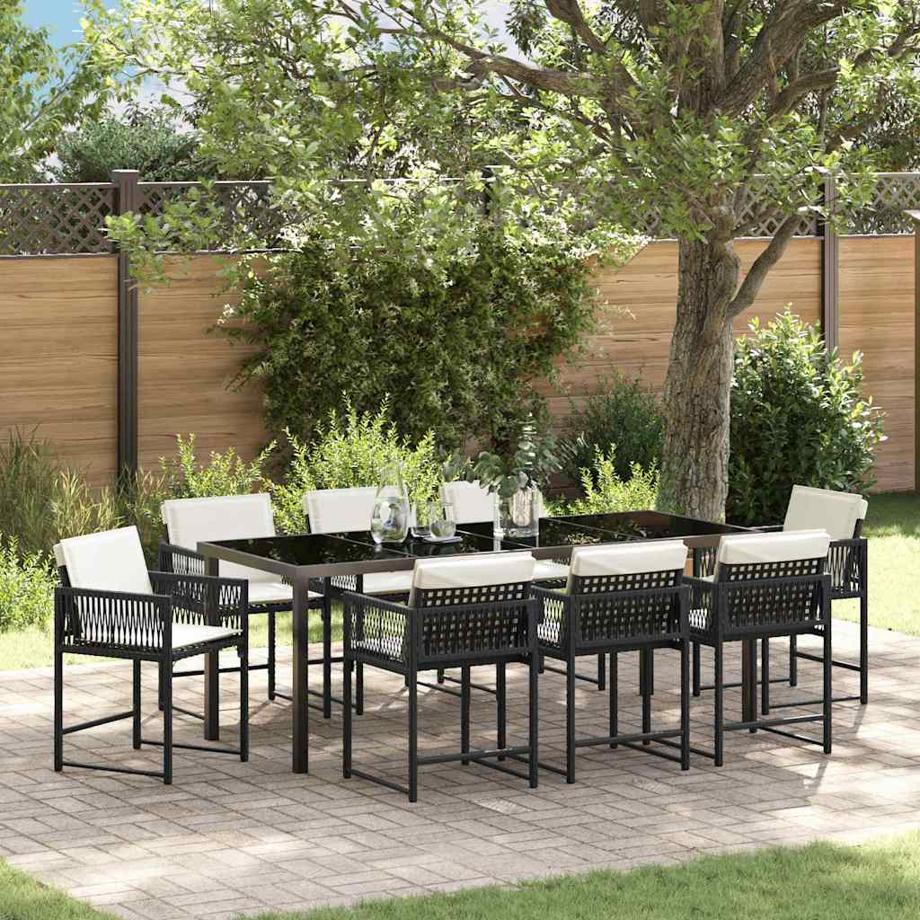 Conjunto de Comedor de Jardín 5 pcs Beige ratán sintético