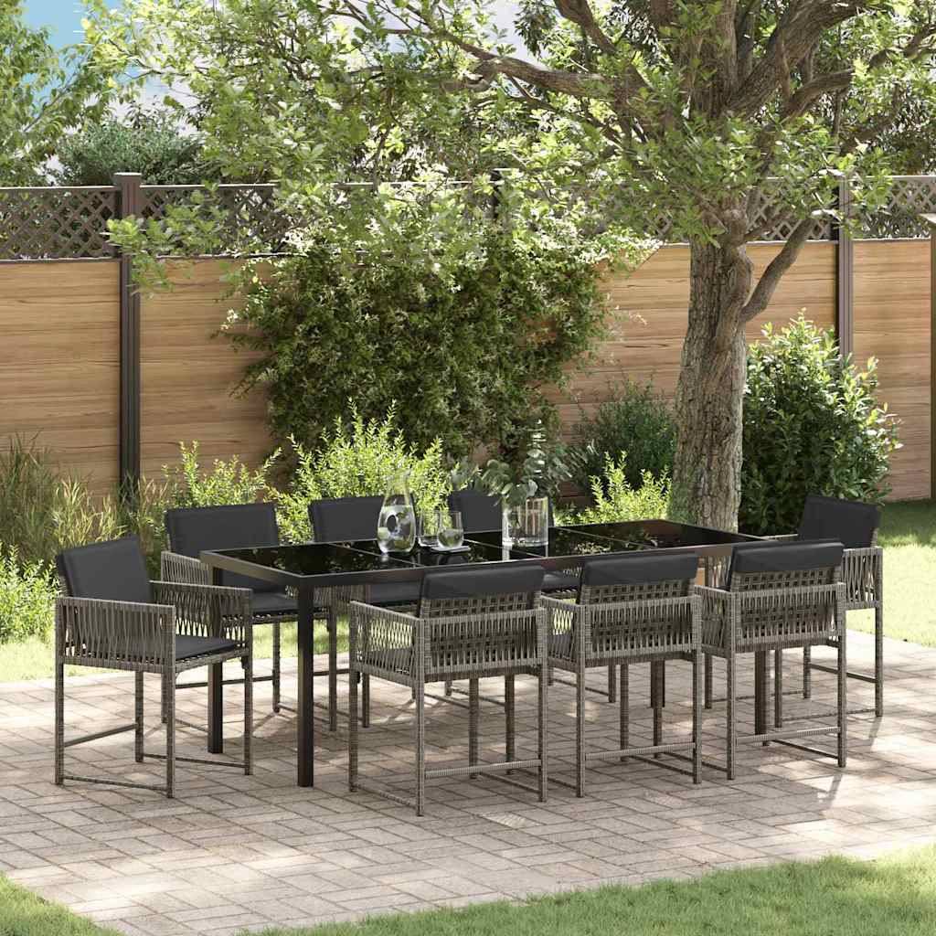 Conjunto de Comedor de Jardín 5 pcs Beige ratán sintético