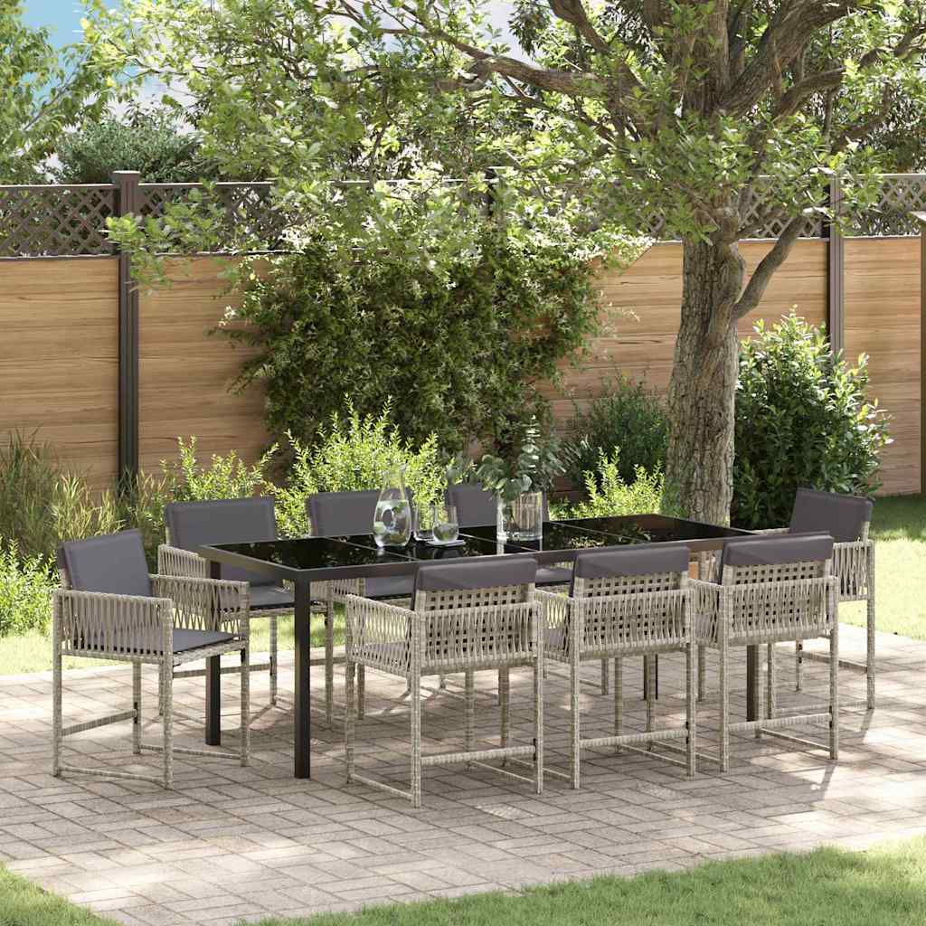 Conjunto de Comedor de Jardín 5 pcs Beige ratán sintético